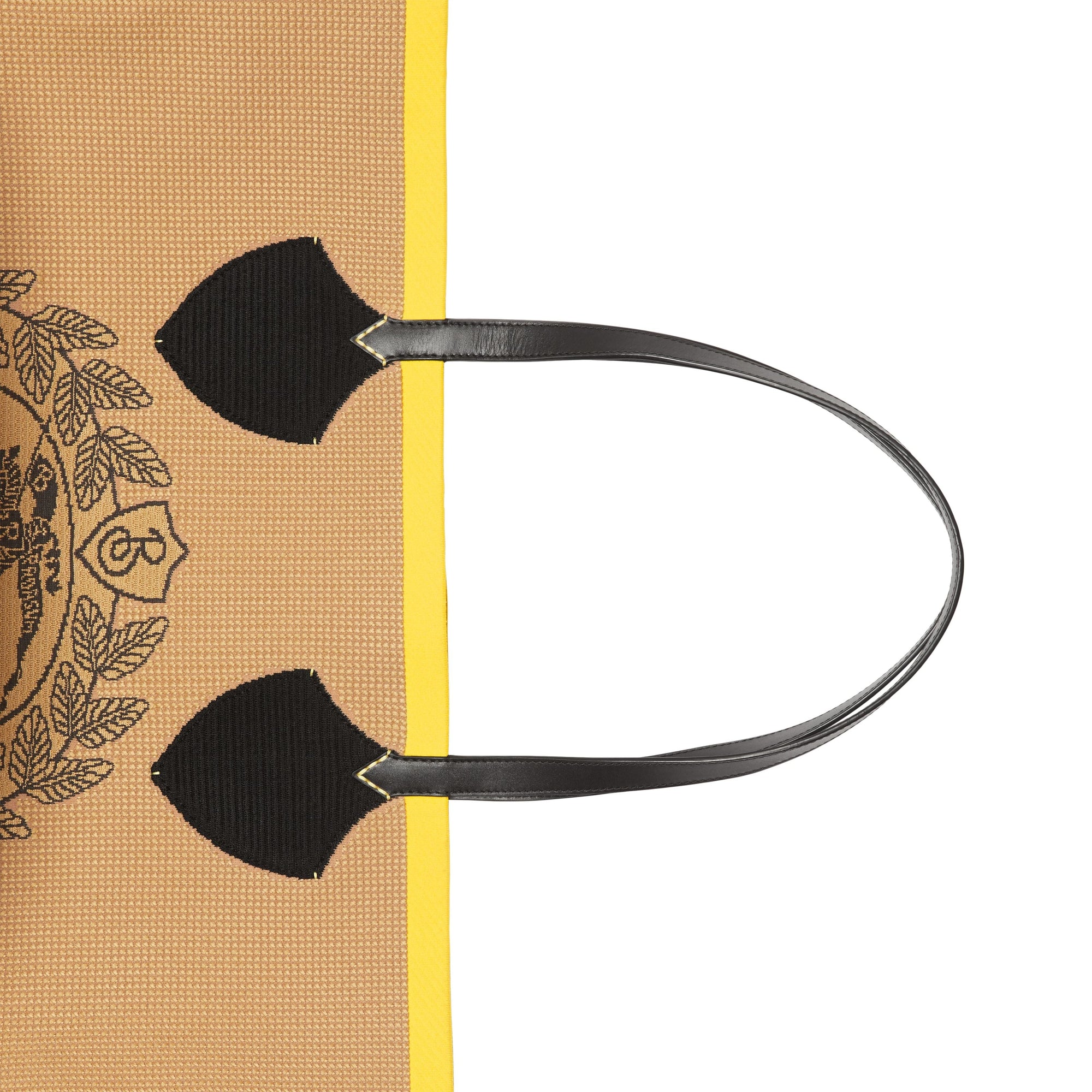 BLACK/IRIS YELLOW Sac tote The Giant avec écusson d'archive en maille