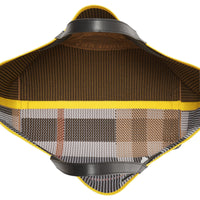 BLACK/IRIS YELLOW Sac tote The Giant avec écusson d'archive en maille