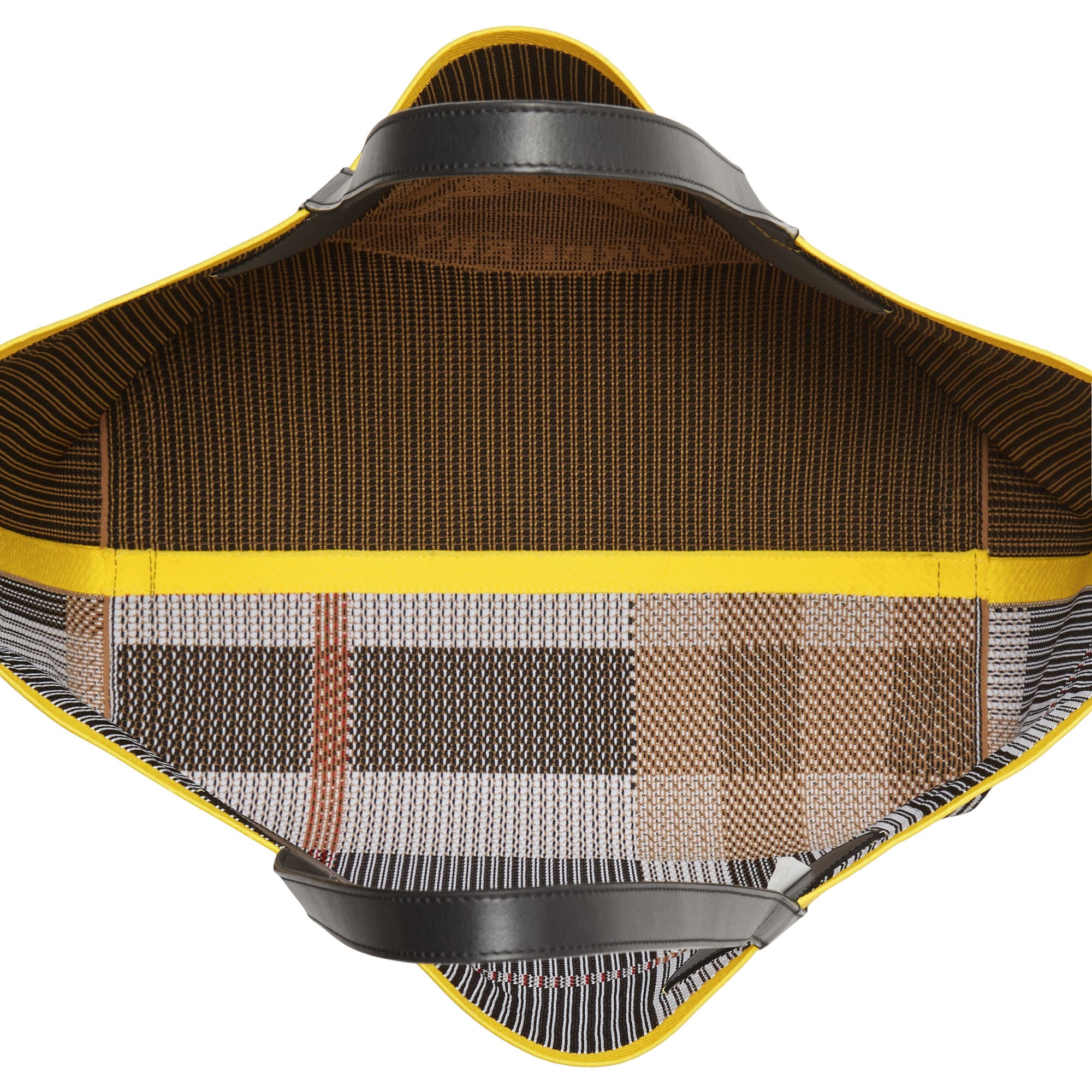 BLACK/IRIS YELLOW Sac tote The Giant avec écusson d'archive en maille