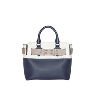 RGNCY BLUE/CHLK WHTE Petit sac The Belt en cuir à quatre couleurs