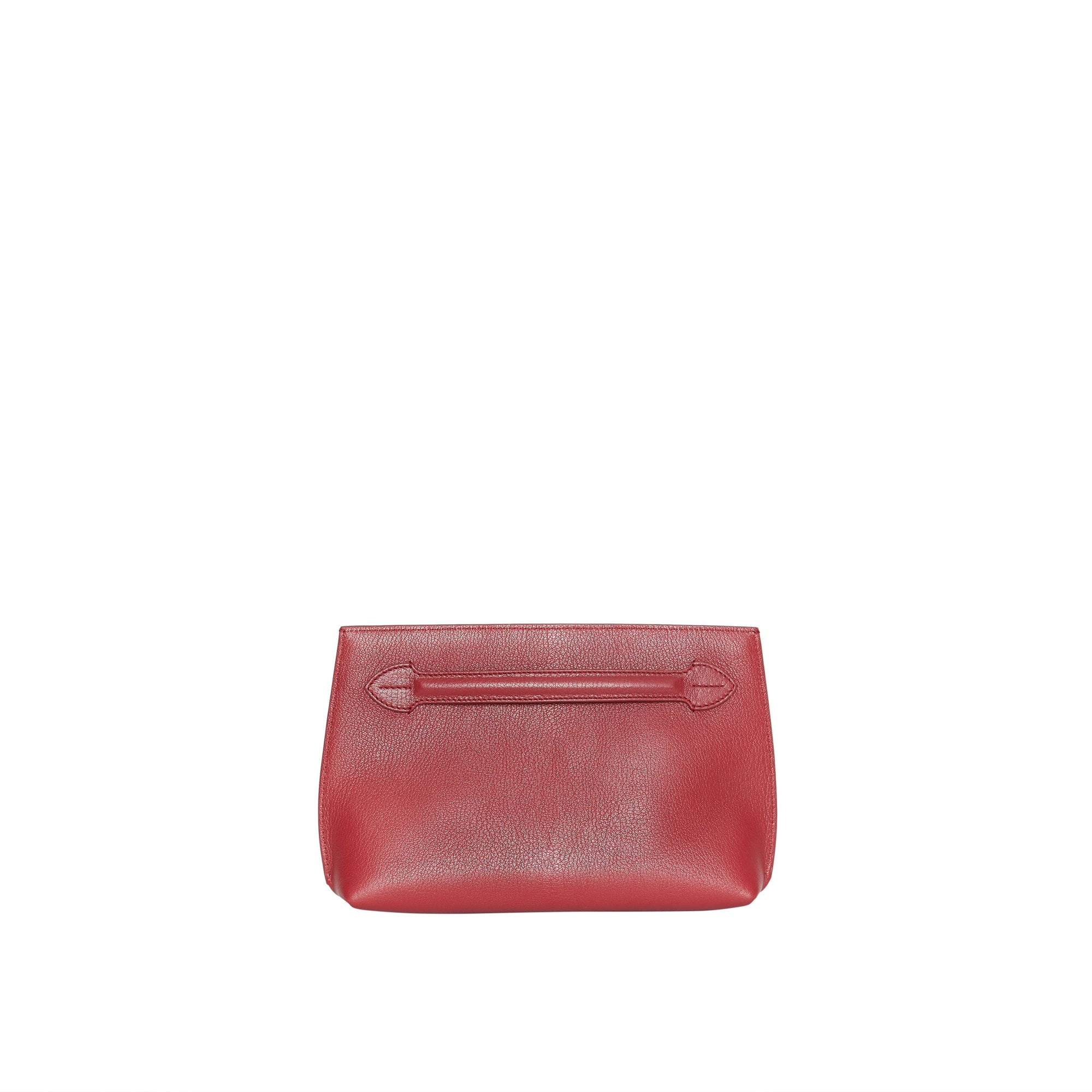 CRIMSON Clutch wristlet en cuir grainé
