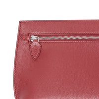 CRIMSON Clutch wristlet en cuir grainé