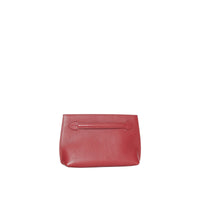 CRIMSON Clutch wristlet en cuir grainé