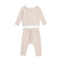 STONE Coffret cadeau deux pièces pour bébé en coton à pompons