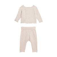 STONE Coffret cadeau deux pièces pour bébé en coton à pompons