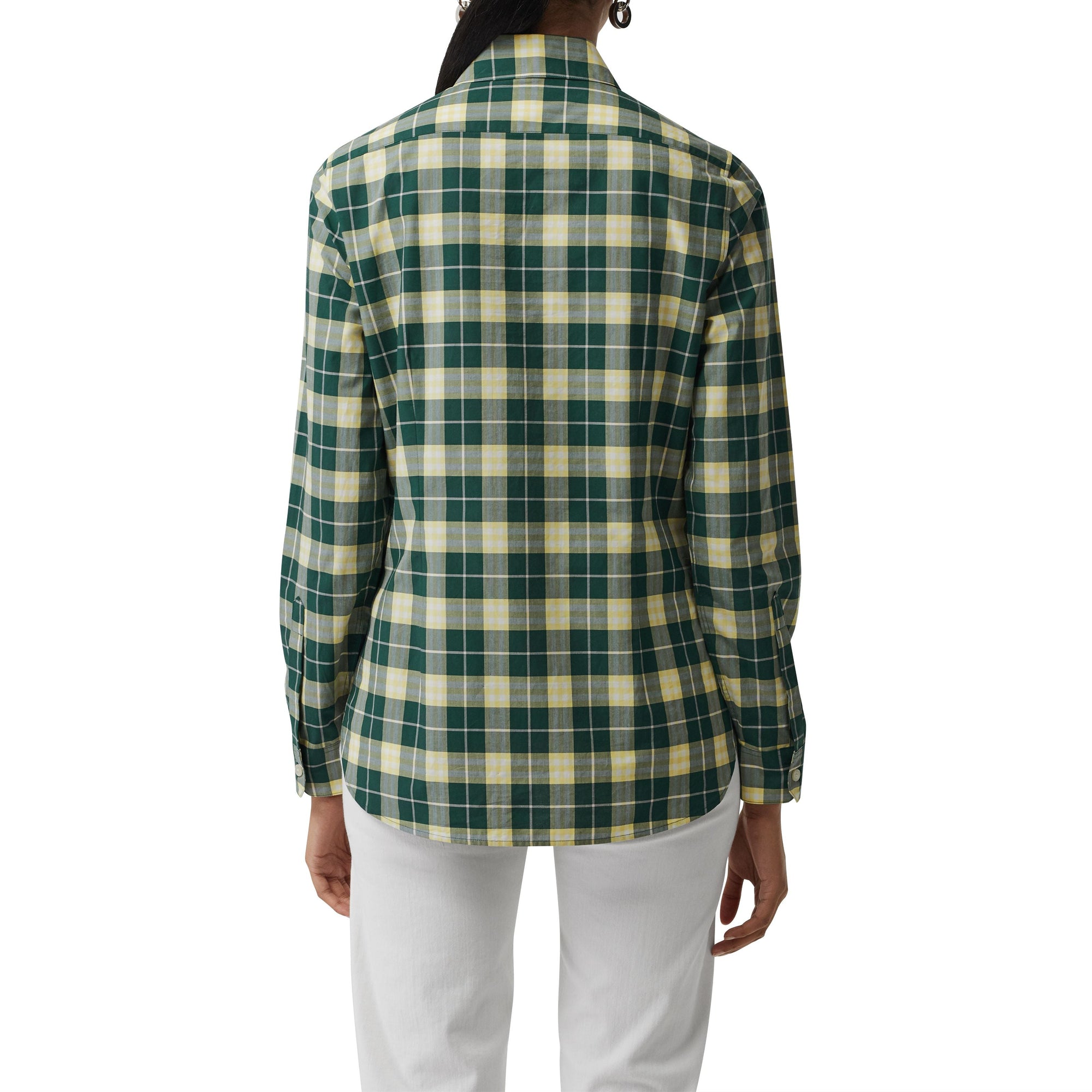 DARK CEDAR GRN IP CH Chemise en coton à motif check
