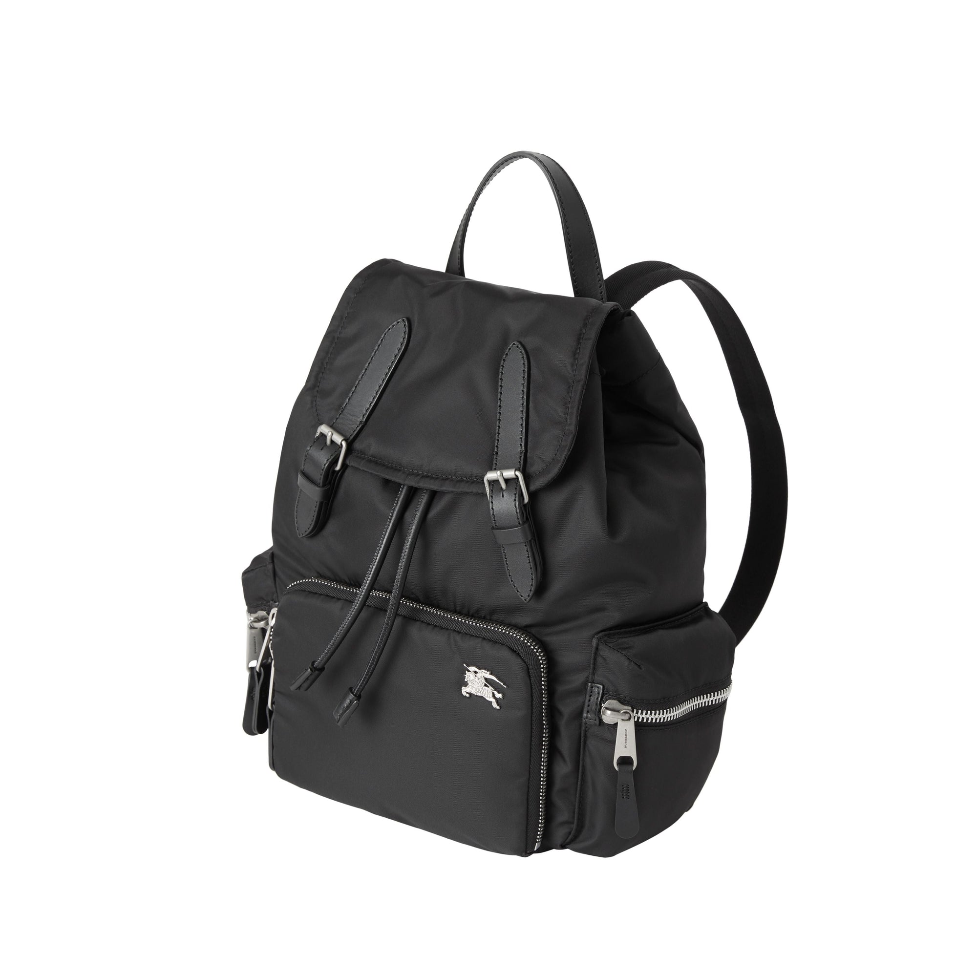 BLACK Sac The Rucksack moyen en nylon et cuir