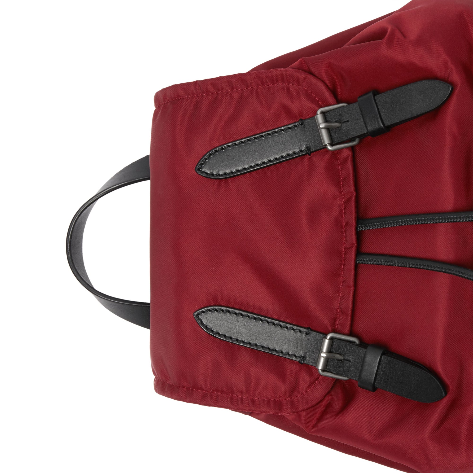 BURGUNDY RED Sac The Rucksack moyen en nylon et cuir