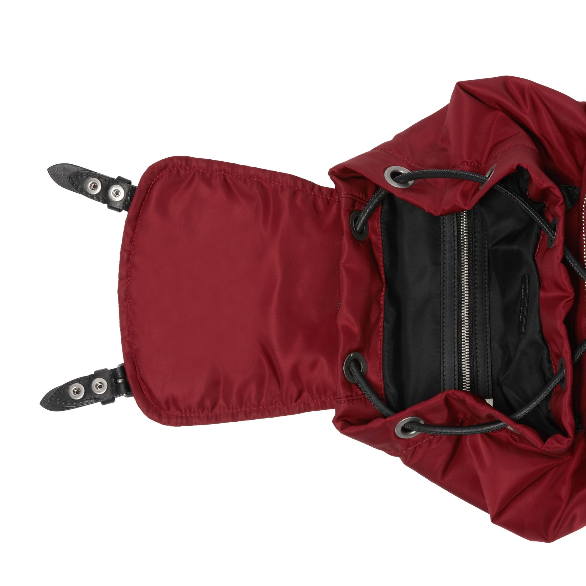 BURGUNDY RED Sac The Rucksack moyen en nylon et cuir