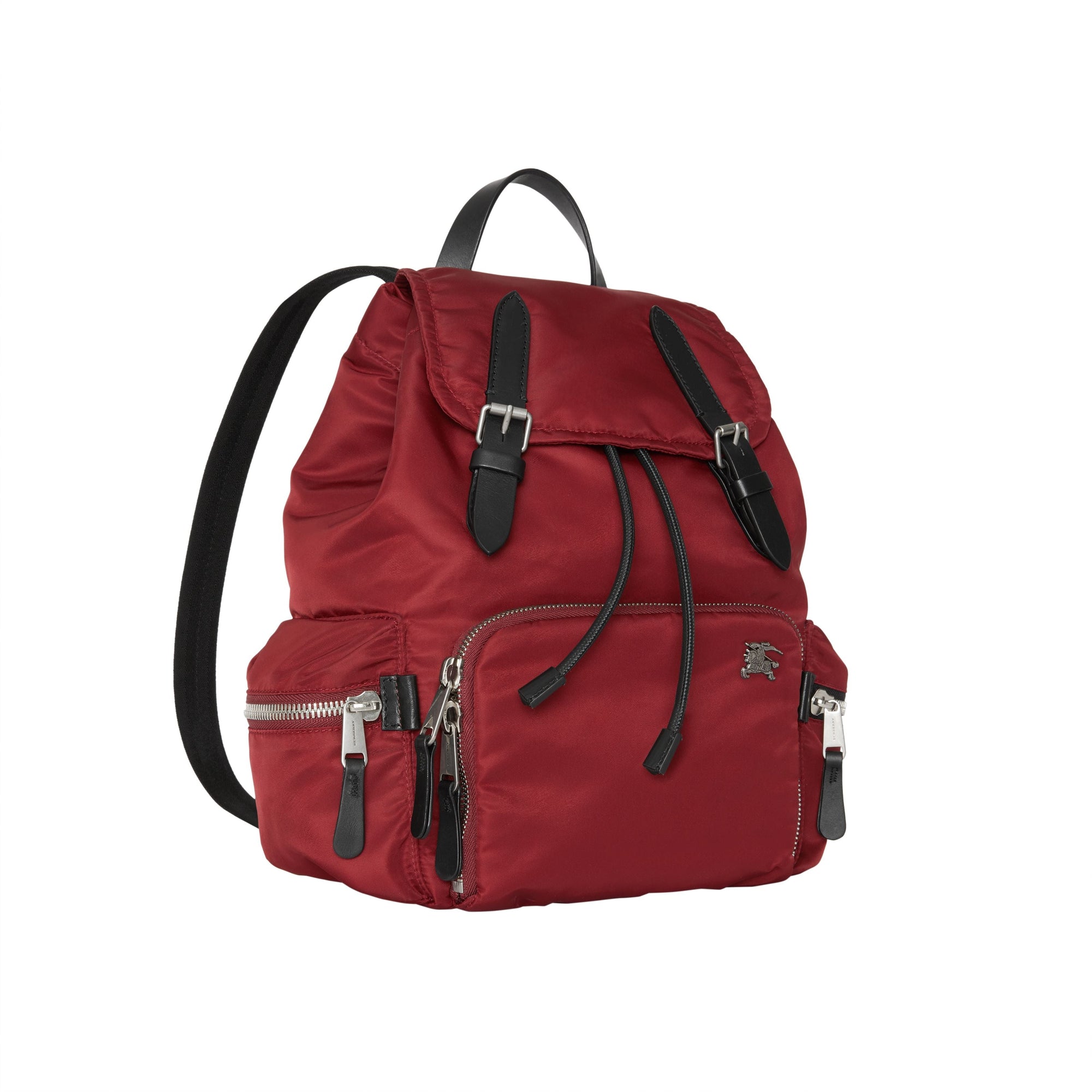 BURGUNDY RED Sac The Rucksack moyen en nylon et cuir