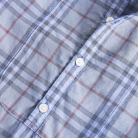 DUSTY BLUE Combinaison en coton check à plastron