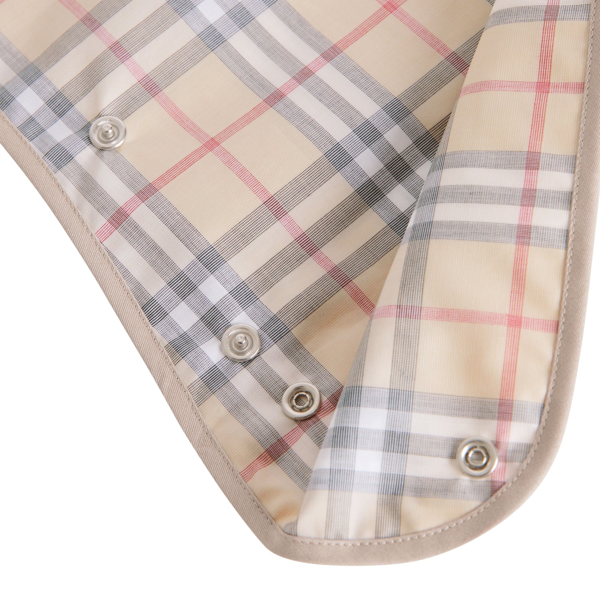 PALE STONE IP CHECK Bavoir en coton à motif check enduit