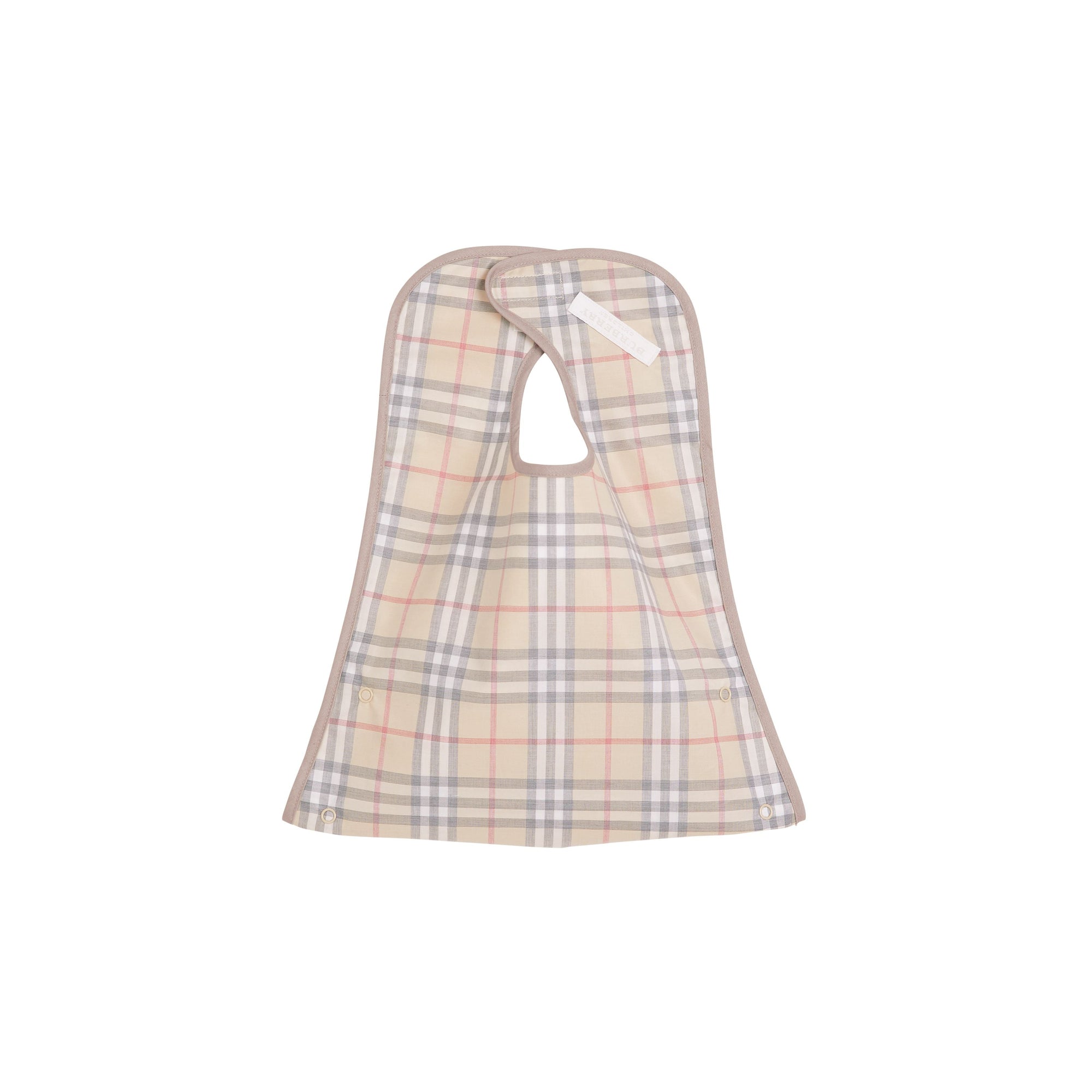 PALE STONE IP CHECK Bavoir en coton à motif check enduit