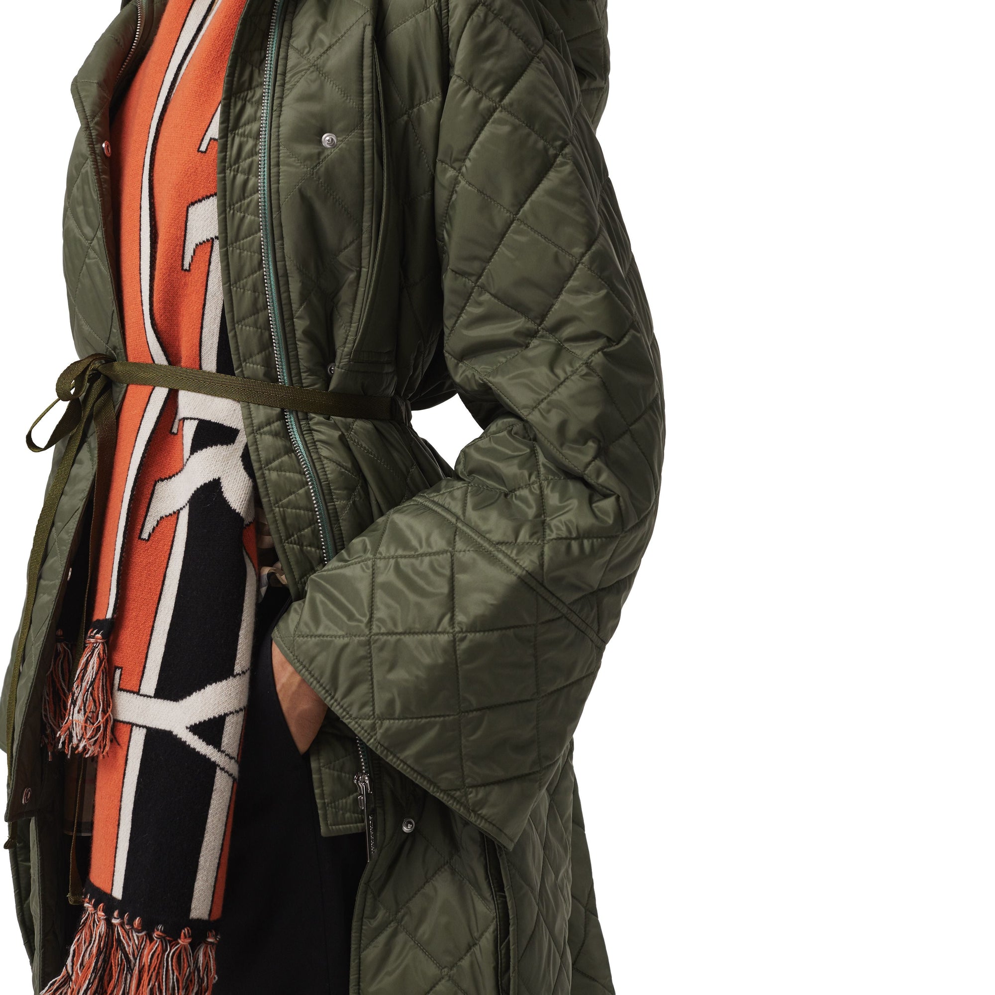 CADET GREEN Manteau à capuche léger matelassé