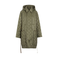 CADET GREEN Manteau à capuche léger matelassé