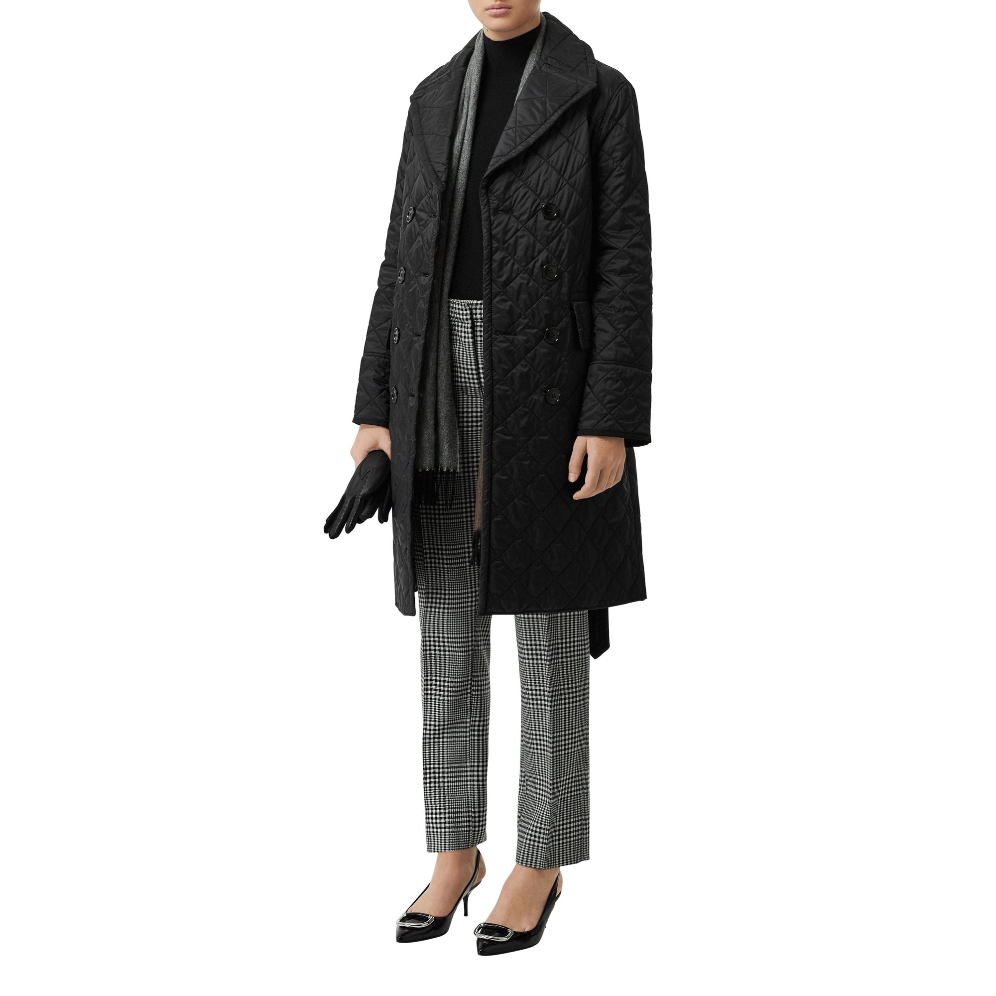 BLACK Manteau léger matelassé