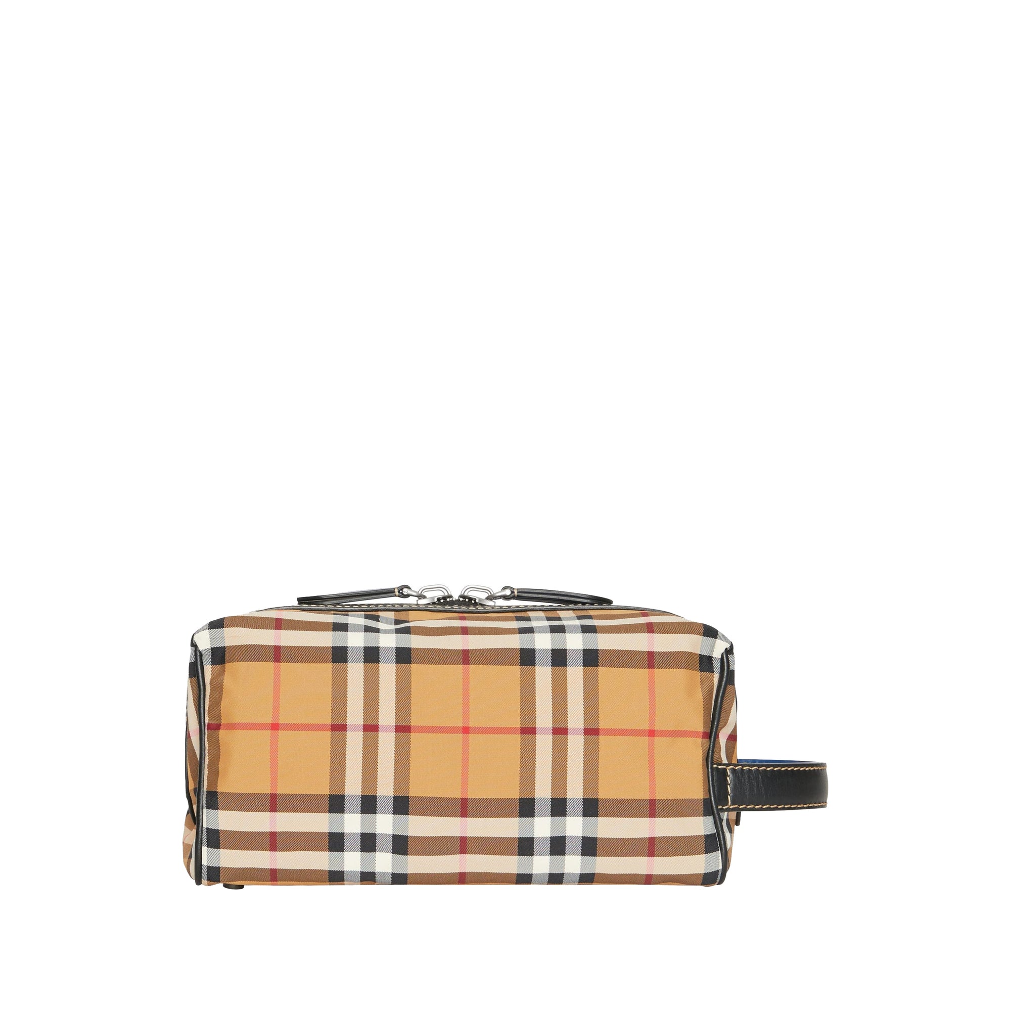 Pochette en cuir et vintage check - Jaune antique