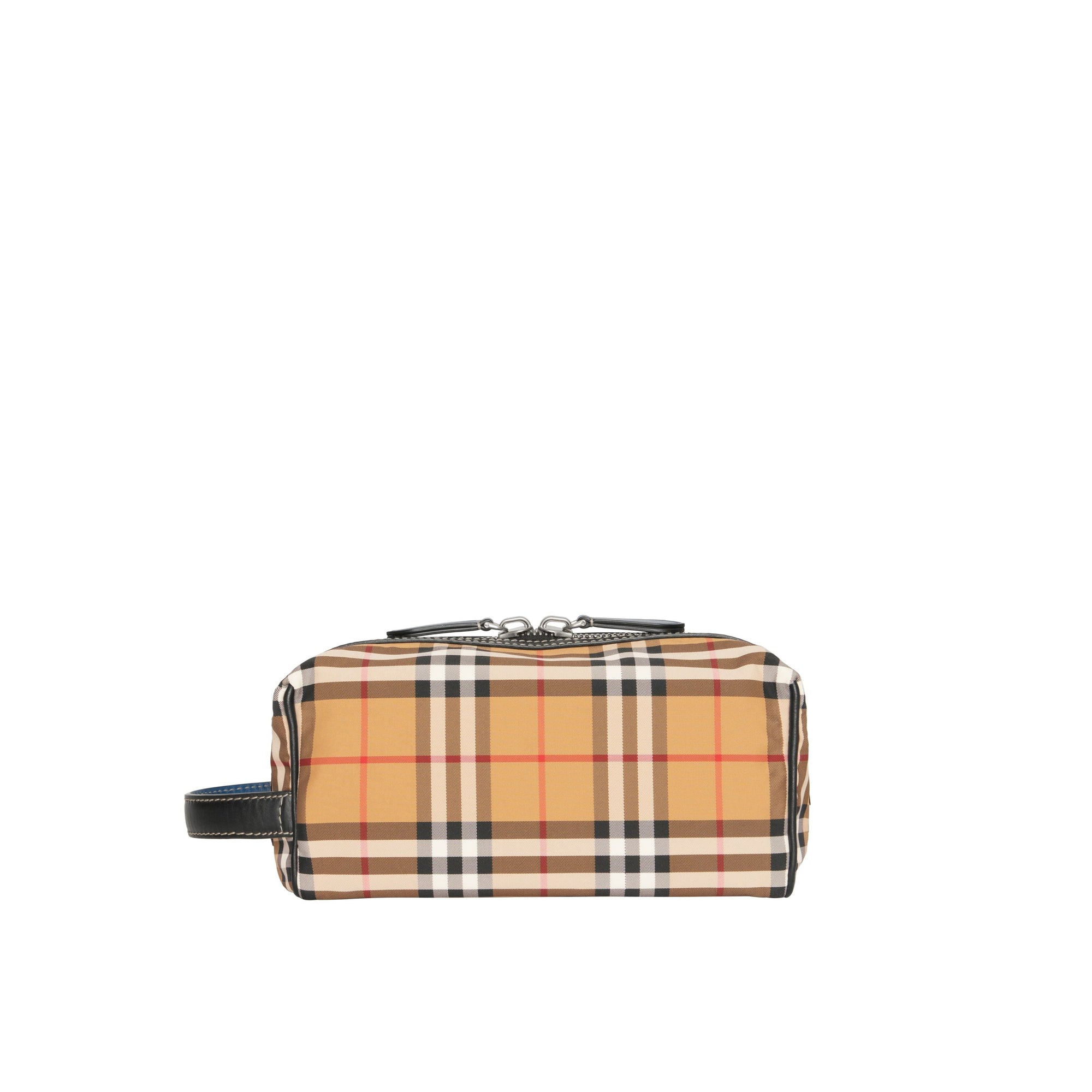 Pochette en cuir et vintage check - Jaune antique
