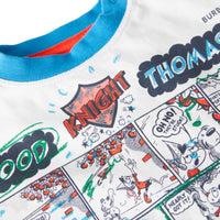 NATURAL WHITE T-shirt en coton à imprimé bande dessinée