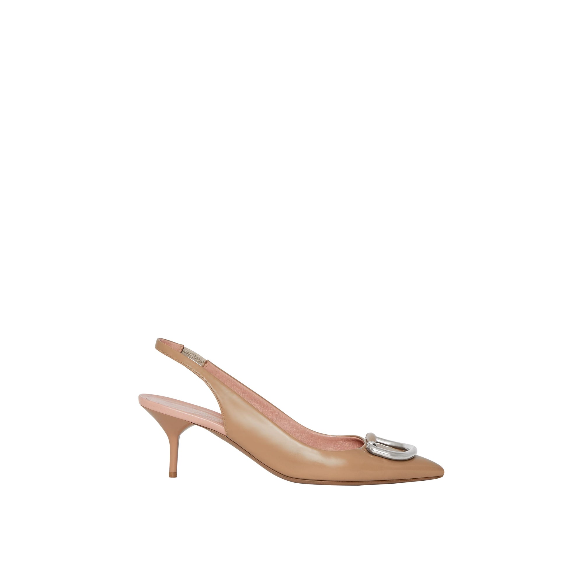 NUDE BLUSH Escarpins à talon ouvert The D-ring en cuir
