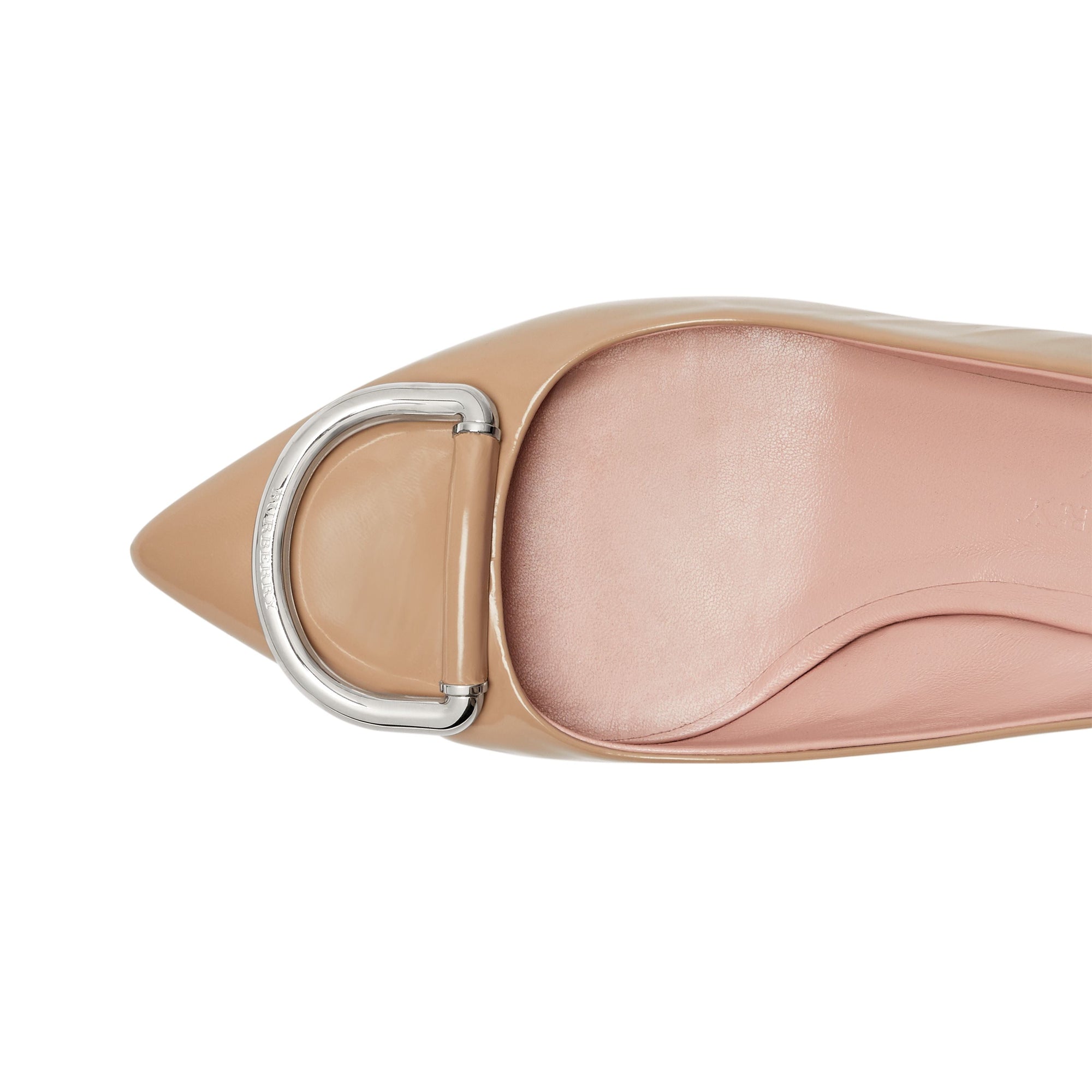 NUDE BLUSH Escarpins à talon ouvert The D-ring en cuir