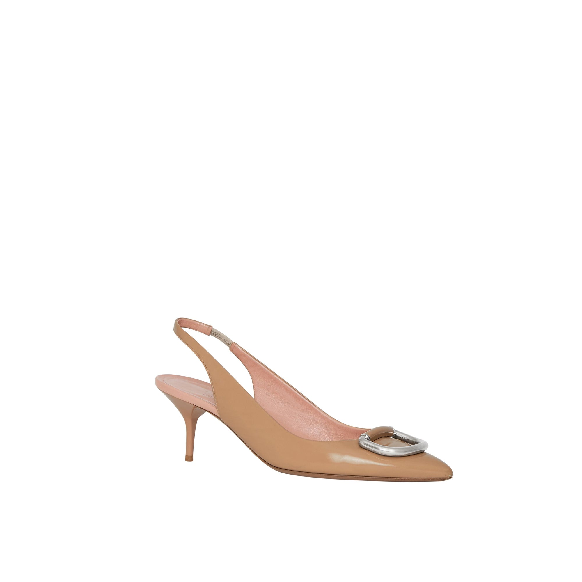 NUDE BLUSH Escarpins à talon ouvert The D-ring en cuir