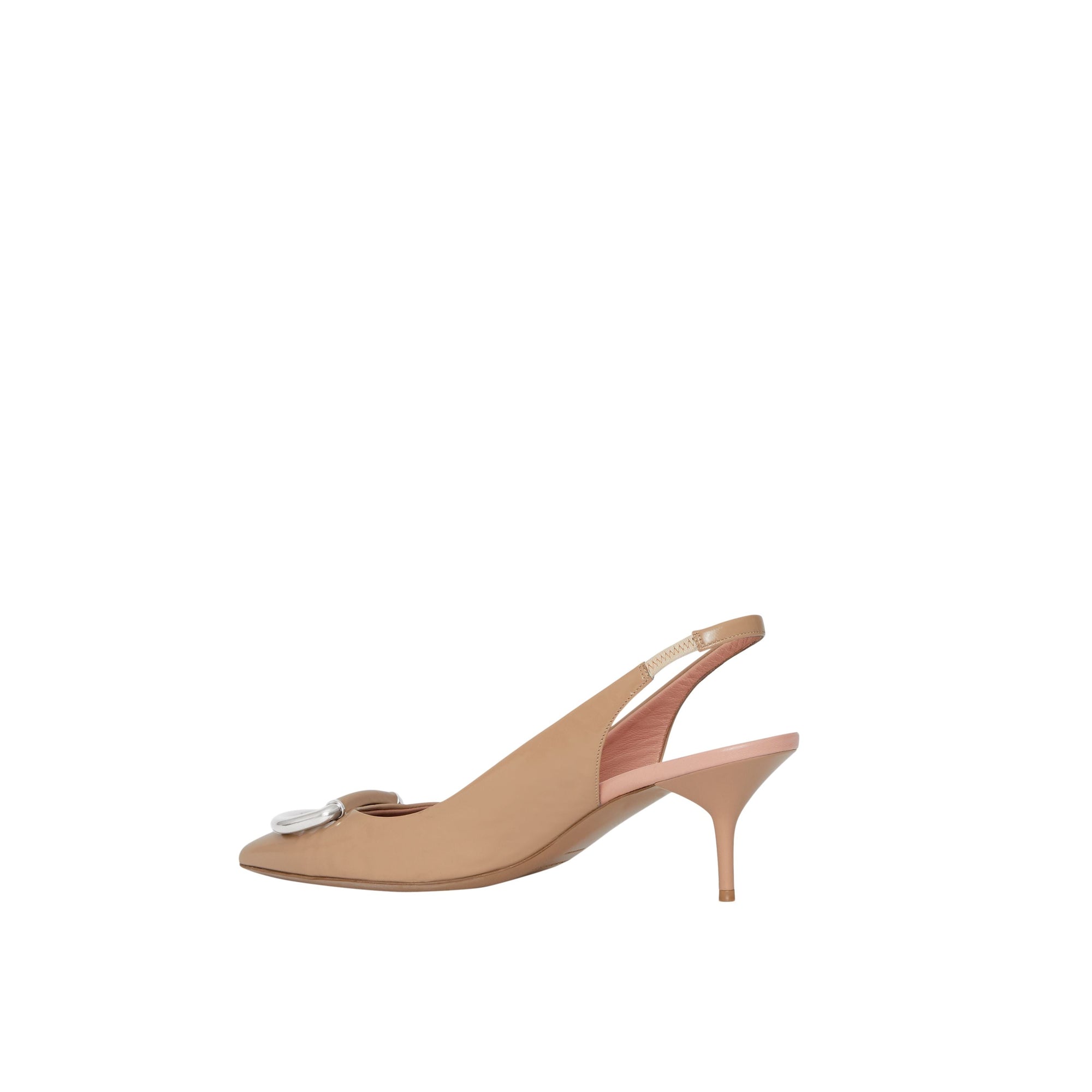 NUDE BLUSH Escarpins à talon ouvert The D-ring en cuir
