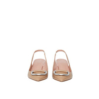 NUDE BLUSH Escarpins à talon ouvert The D-ring en cuir