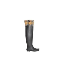 BLACK Bottes de pluie en caoutchouc et à motif Vintage check