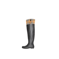 BLACK Bottes de pluie en caoutchouc et à motif Vintage check
