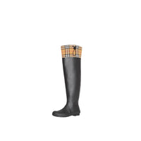 BLACK Bottes de pluie en caoutchouc et à motif Vintage check
