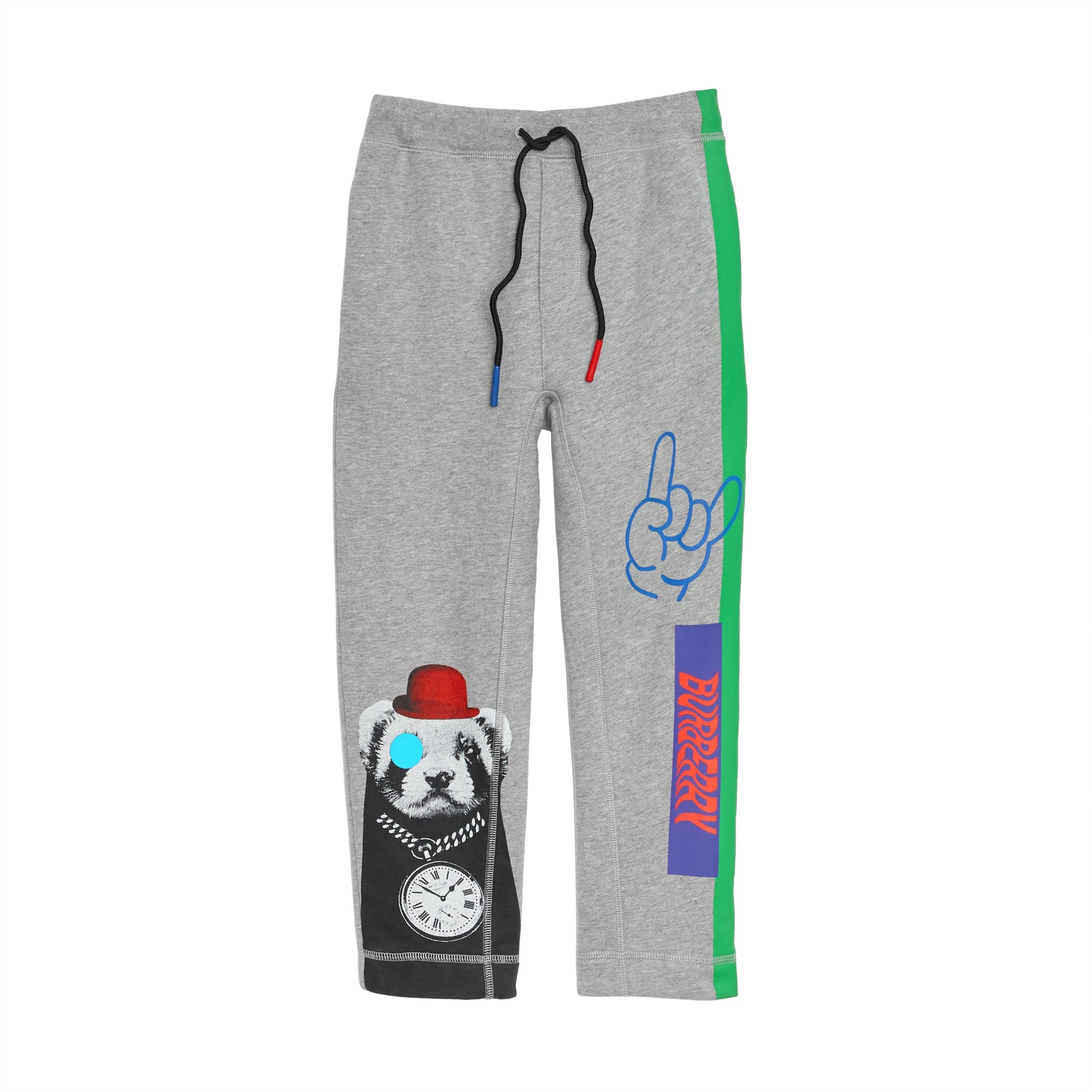 GREY MELANGE Pantalon de survêtement en coton avec imprimés street art London