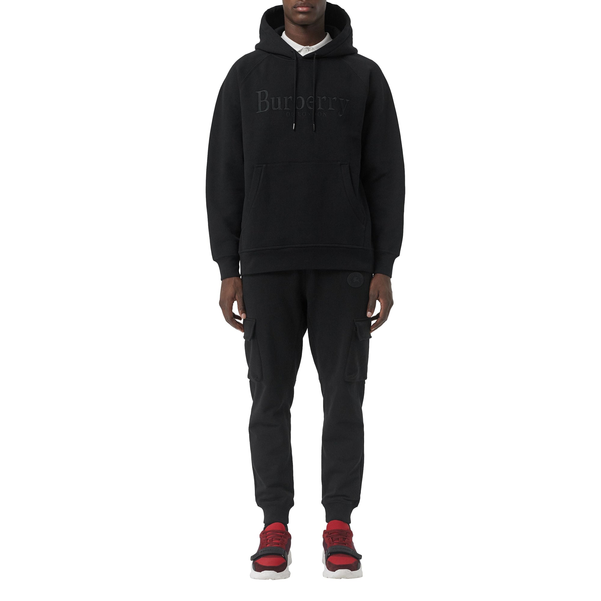 BLACK Sweat-shirt à capuche en jersey avec logo brodé