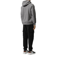 PALE GREY MELANGE Sweat-shirt à capuche en jersey avec logo brodé