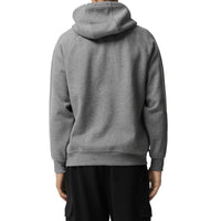 PALE GREY MELANGE Sweat-shirt à capuche en jersey avec logo brodé