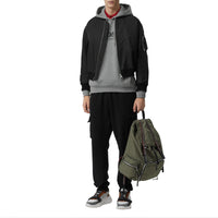 PALE GREY MELANGE Sweat-shirt à capuche en jersey avec logo brodé