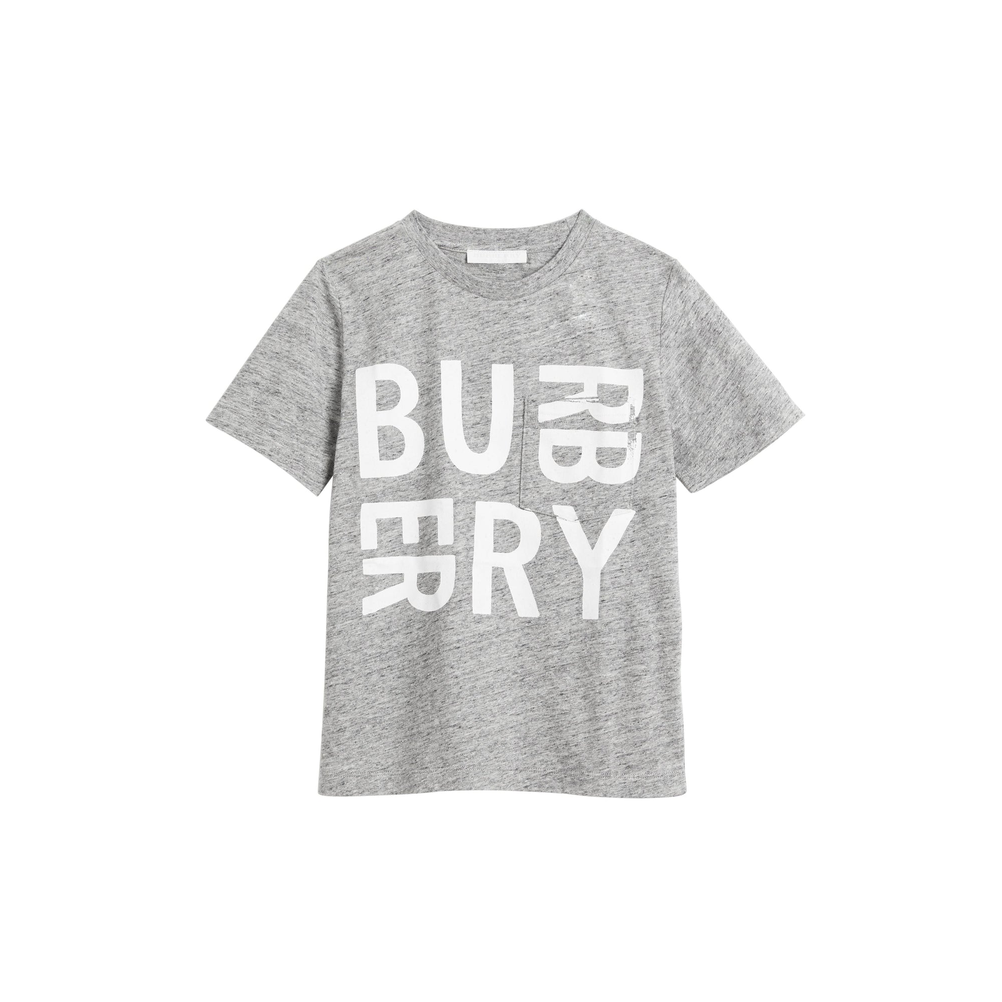 GREY MELANGE T-shirt en coton mélangé avec logo imprimé