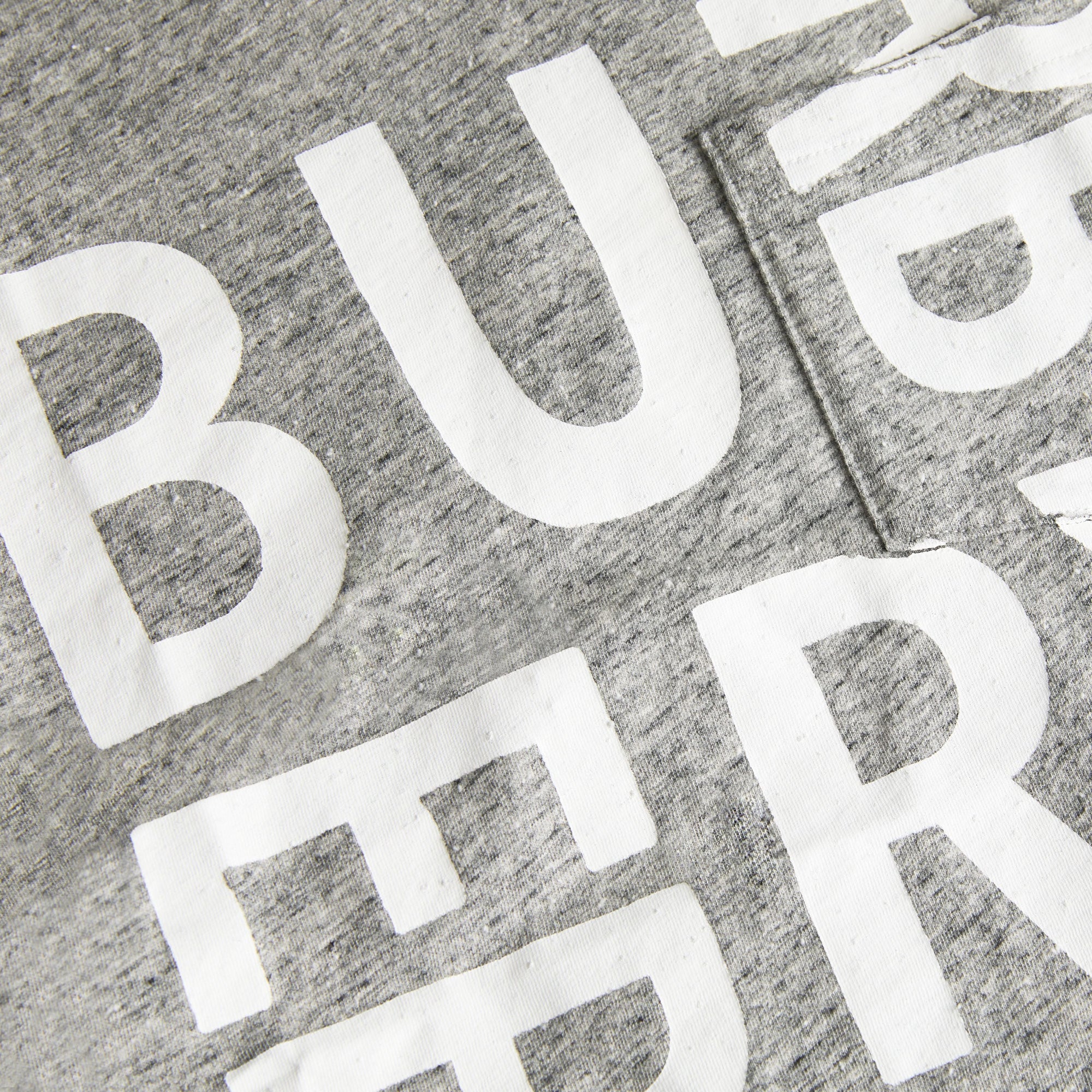 GREY MELANGE T-shirt en coton mélangé avec logo imprimé