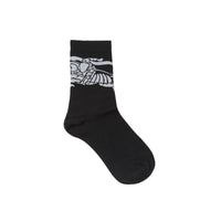 BLACK/WHITE Chaussettes en intarsia avec emblème du Cavalier