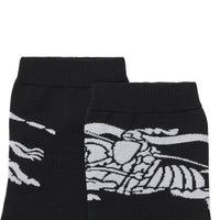 BLACK/WHITE Chaussettes en intarsia avec emblème du Cavalier