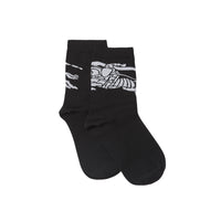 BLACK/WHITE Chaussettes en intarsia avec emblème du Cavalier