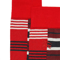 Chaussettes en coton mélangé rayées - Rouge Parade