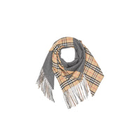 PEWTER GREY Bandana Burberry en cachemire à motif Vintage check
