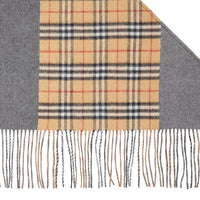 PEWTER GREY Bandana Burberry en cachemire à motif Vintage check