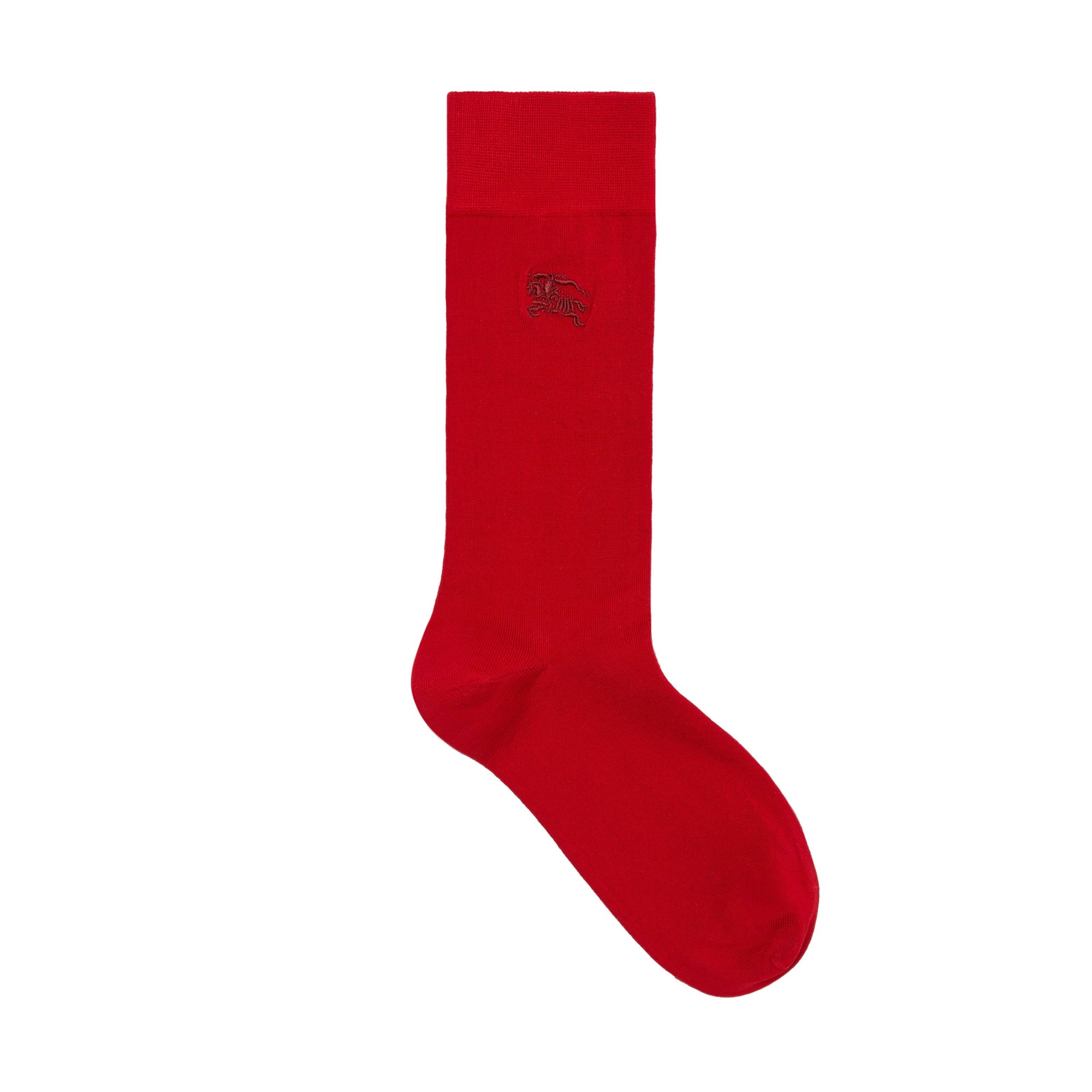 BRIGHT RED Chaussettes en coton mélangé avec emblème du Cavalier brodé