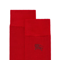 BRIGHT RED Chaussettes en coton mélangé avec emblème du Cavalier brodé