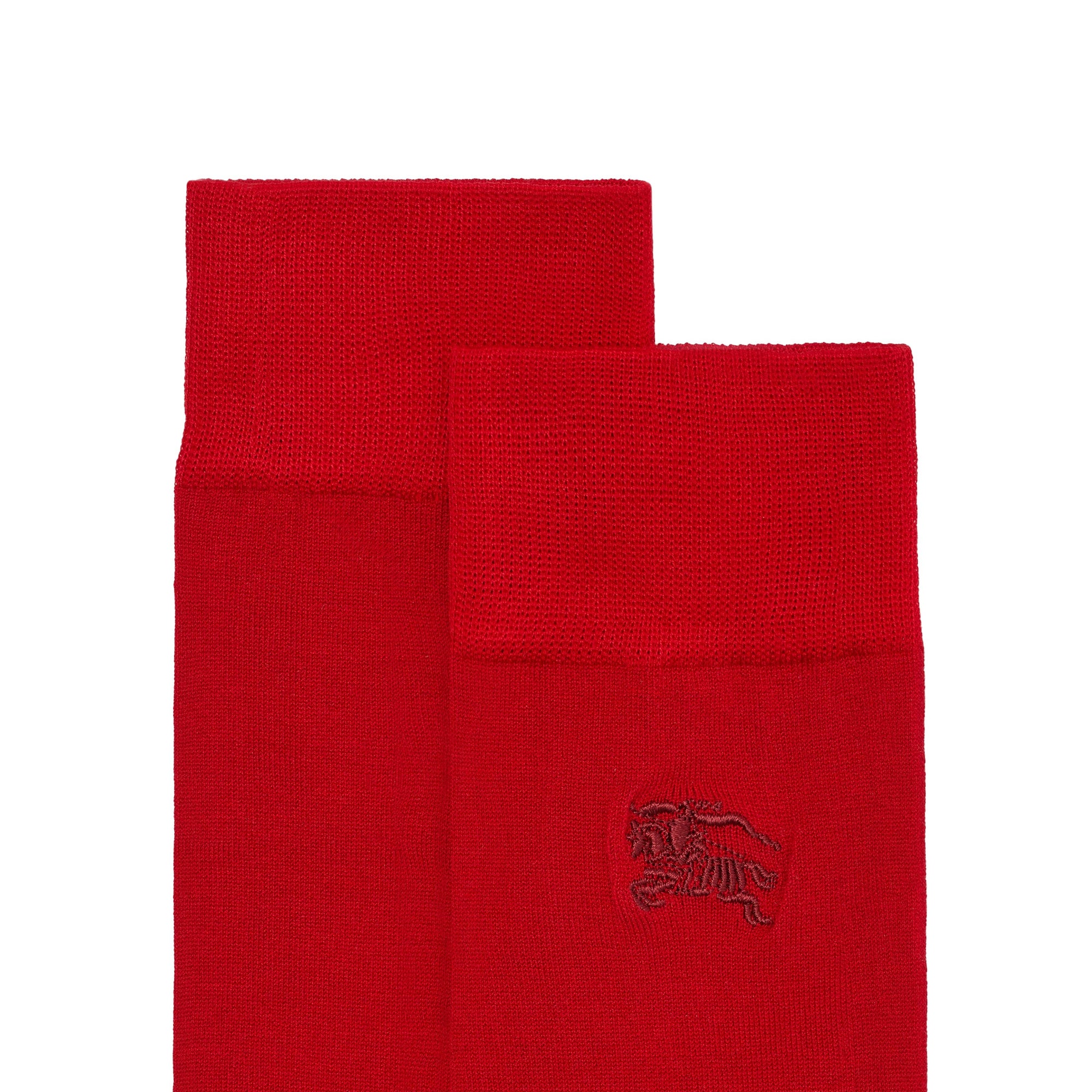 BRIGHT RED Chaussettes en coton mélangé avec emblème du Cavalier brodé