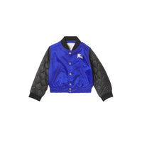 BRIGHT SPECTRUM BLUE Bomber en nylon avec manches de couleur différente