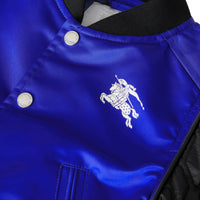 BRIGHT SPECTRUM BLUE Bomber en nylon avec manches de couleur différente