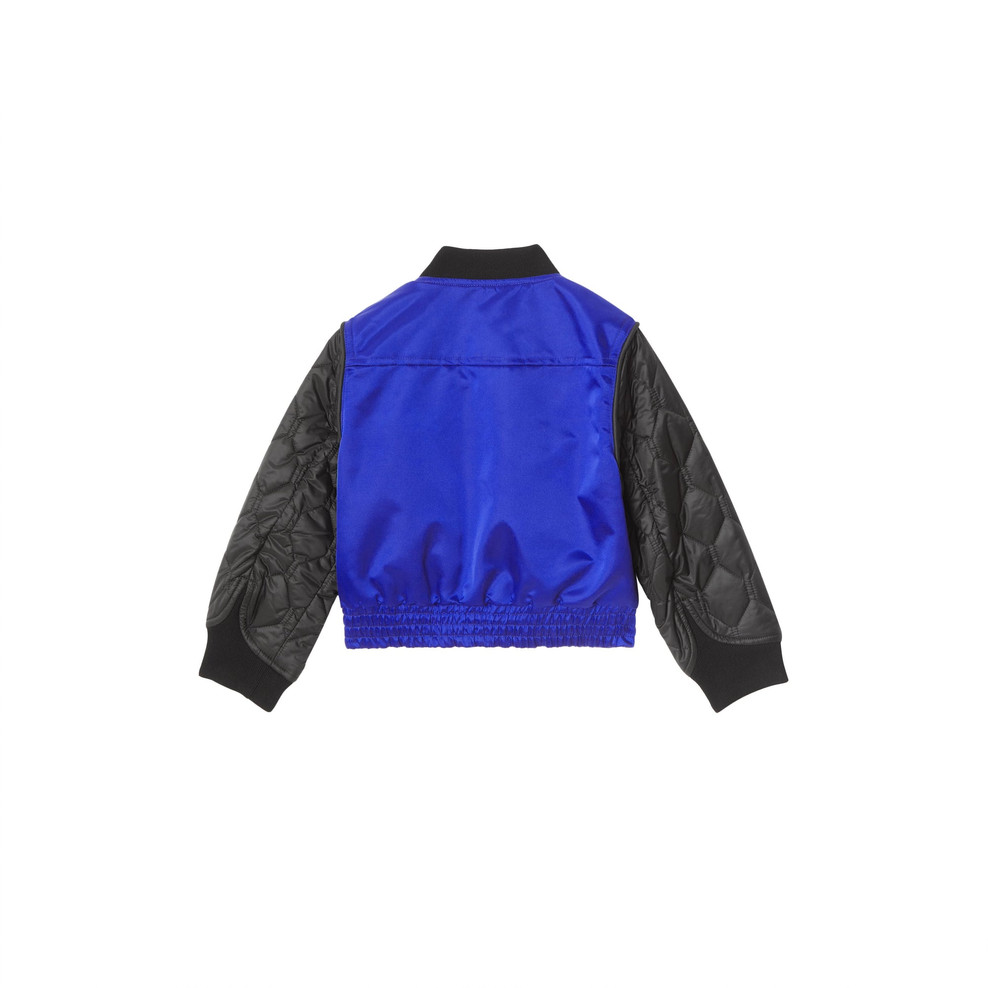 BRIGHT SPECTRUM BLUE Bomber en nylon avec manches de couleur différente
